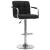 Scaun de bar, negru, material textil GartenMobel Dekor