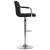 Scaun de bar, negru, material textil GartenMobel Dekor