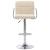 Scaune de bar, 2 buc., crem, material textil GartenMobel Dekor