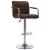 Scaune de bar, 2 buc., maro, material textil GartenMobel Dekor