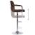 Scaune de bar, 2 buc., maro, material textil GartenMobel Dekor
