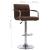 Scaune de bar, 2 buc., maro, material textil GartenMobel Dekor