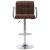 Scaune de bar, 2 buc., maro, material textil GartenMobel Dekor