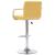 Scaune de bar, 2 buc., galben, material textil GartenMobel Dekor