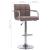 Scaune de bar, 2 buc., gri taupe, material textil GartenMobel Dekor