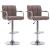 Scaune de bar, 2 buc., gri taupe, material textil GartenMobel Dekor