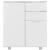Dulap, alb extralucios, 71x35x80 cm, lemn prelucrat GartenMobel Dekor