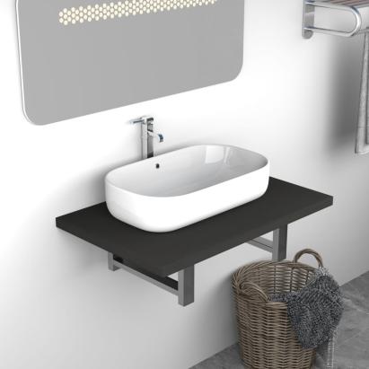 Mobilier de baie, gri, 60 x 40 x 16,3 cm GartenMobel Dekor