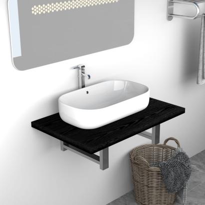 Mobilier de baie, negru, 60 x 40 x 16,3 cm GartenMobel Dekor
