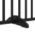 Poartă câini pliabilă cu ușă 12 panouri negru 960 cm, lemn plop GartenMobel Dekor