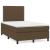 Pat box spring cu saltea, maro închis, 120x190 cm, textil GartenMobel Dekor