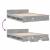 Cadru de pat cu sertare, gri beton, 140x190 cm, lemn prelucrat GartenMobel Dekor