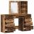 Masă de Machiaj 3 pcs Maro 40 x 41 x 135 cm Lemn compozit GartenMobel Dekor