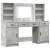 Set de Dressing cu raft 3 pcs Gri din beton 78,5 x 41 x 135 cm GartenMobel Dekor