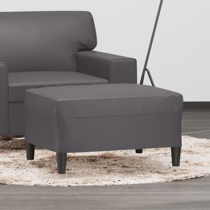 Taburet, gri, 70x55x41 cm, piele ecologică GartenMobel Dekor