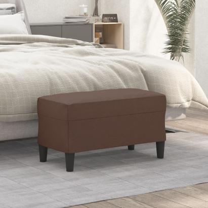 Bancă, maro, 70x35x41 cm, piele ecologică GartenMobel Dekor