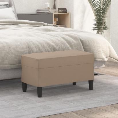 Bancă, cappuccino, 70x35x41 cm, piele ecologică GartenMobel Dekor