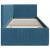 Cadru de pat colțar cu headboard albastru 80 x 200 cm Catifea GartenMobel Dekor