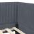 Cadru de pat colțar cu headboard Gri închis 80 x 200 cm Catifea GartenMobel Dekor