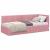 Cadru de pat colțar cu headboard Roz 80 x 200 cm Catifea GartenMobel Dekor