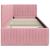 Cadru de pat colțar cu headboard Roz 80 x 200 cm Catifea GartenMobel Dekor