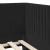 Cadru de pat colțar cu headboard Negru 80 x 200 cm Catifea GartenMobel Dekor