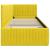 Cadru de pat colțar cu headboard Galben 80 x 200 cm Catifea GartenMobel Dekor