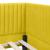 Cadru de pat colțar cu headboard Galben 80 x 200 cm Catifea GartenMobel Dekor
