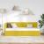 Cadru de pat colțar cu headboard Galben 80 x 200 cm Catifea GartenMobel Dekor