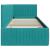 Cadru de pat colțar cu headboard Turcoaz 80 x 200 cm Catifea GartenMobel Dekor