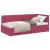 Cadru de pat colțar cu headboard bordo 90 x 190 cm Catifea GartenMobel Dekor