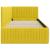 Cadru de pat colțar cu headboard Galben 90 x 190 cm Catifea GartenMobel Dekor