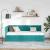 Cadru de pat colțar cu headboard Turcoaz 90 x 190 cm Catifea GartenMobel Dekor