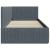 Cadru de pat colțar cu headboard Gri închis 90 x 200 cm Catifea GartenMobel Dekor
