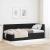 Cadru de pat colțar cu headboard Negru 90 x 200 cm Catifea GartenMobel Dekor
