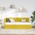 Cadru de pat colțar cu headboard Galben 90 x 200 cm Catifea GartenMobel Dekor