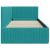 Cadru de pat colțar cu headboard Turcoaz 90 x 200 cm Catifea GartenMobel Dekor