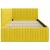 Cadru de pat colțar cu headboard Galben 100 x 200 cm Catifea GartenMobel Dekor