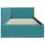 Cadru de pat colțar cu headboard Turcoaz 100 x 200 cm Catifea GartenMobel Dekor