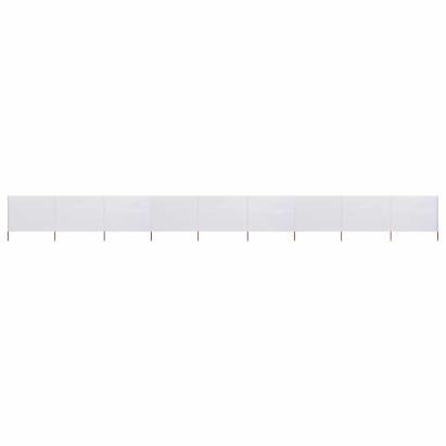 Paravan anti-vânt cu 9 panouri alb nisipiu 1200x120cm textil GartenMobel Dekor
