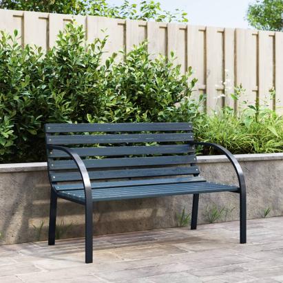 Bancă de grădină, gri, 120 cm, lemn GartenMobel Dekor