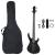 Chitara bass electrică începători, cu husă, negru, 4/4 46" GartenMobel Dekor