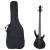 Chitara bass electrică începători, cu husă, negru, 4/4 46" GartenMobel Dekor