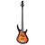Chitara bass electrică începători, cu husă, maro/negru, 4/4 46" GartenMobel Dekor