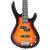 Chitara bass electrică începători, cu husă, maro/negru, 4/4 46" GartenMobel Dekor