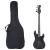 Chitara bass electrică începători, cu husă, negru, 4/4 46" GartenMobel Dekor