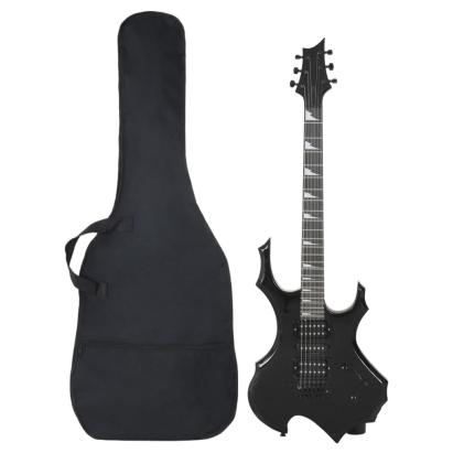 Chitara electrică de începători, cu husă, negru, 4/4 39" GartenMobel Dekor