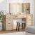 Masă de Machiaj 3 pcs Maro 40 x 41 x 135 cm Lemn compozit GartenMobel Dekor