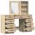 Masă de Machiaj 3 pcs Maro 40 x 41 x 135 cm Lemn compozit GartenMobel Dekor