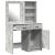 Set de Dressing cu sertar 2 pcs Gri din beton 50 x 41 x 135 cm GartenMobel Dekor
